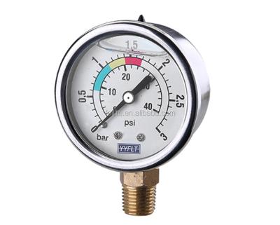 China YN50 3bar 40PSI Stainless Steel Industrial Oil Pressure Gauge for sale