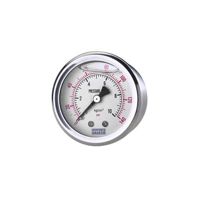 China High Quality 1.5 Inch Back Connection Liquid Filled Pressure Gauge Stainless Steel Pressure Gauge for sale