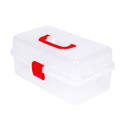 China 13 Inch Heavy Duty Professional Cheap Portable Transparent Box Tools for sale