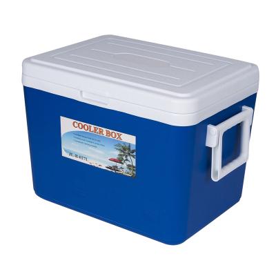 China Insulated PP Plastic Outdoor Fishing Easy Carry 27L Eps Square Cooler Box for sale