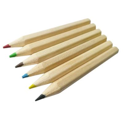 China Office Mini 2.65mm Short Lead Natural Wood Colored Pencils With Logo Stamping for sale