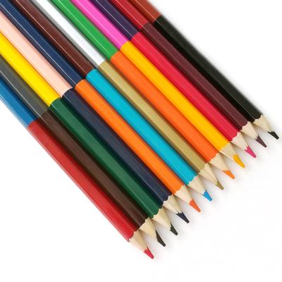 China Office Good Art Wooden Double Sided Color Promotional Pencils With 24 Colors for sale