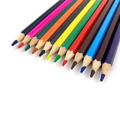 China High Quality 17.5cm Hexagonal Deep Coloring Wooden Water Soluble Colors Desktop Pencil For Drawing for sale