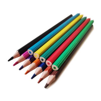 China Cheap Office 7inch Plastic Triangular Multi Color Pencil Set 12 for sale