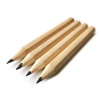 China Office & School Pencil Factory Supply HB Raw Wooden Non-Toxic Promotional Short Hex Pencil for sale