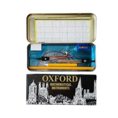 China Multi Function Oxford Math Divider Compass Math Set In Tin Box for sale