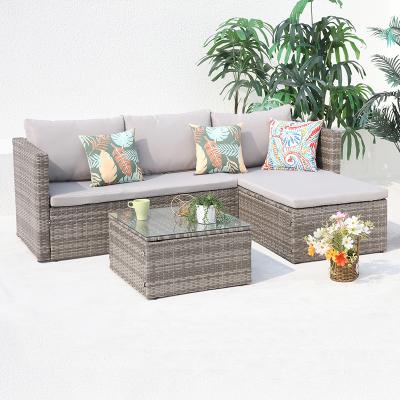 China High Quality Modern Outdoor Rattan Sofa Furniture Set Outdoor Rattan Garden Patio Furniture Garden Set for sale