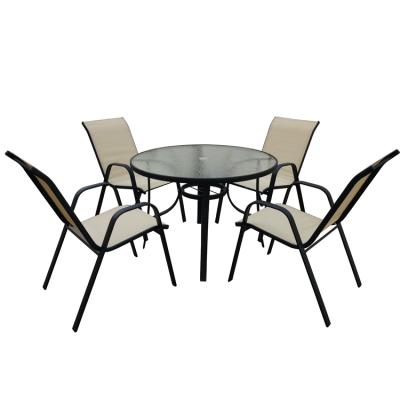 China Easy Assembly Home Square Dining Set 4 Chair Patio Furniture Garden Table And Chair Furniture Dining Sets for sale