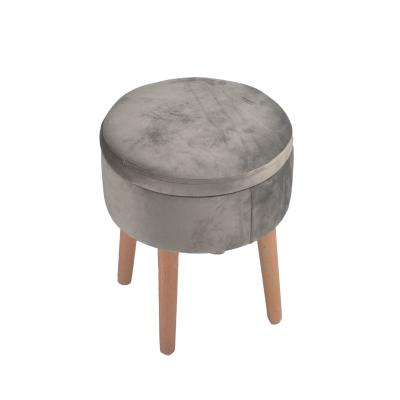 China Simple Storage Living Room Fabric Art Round Stool Storage Stool For Shoes Sneak for sale