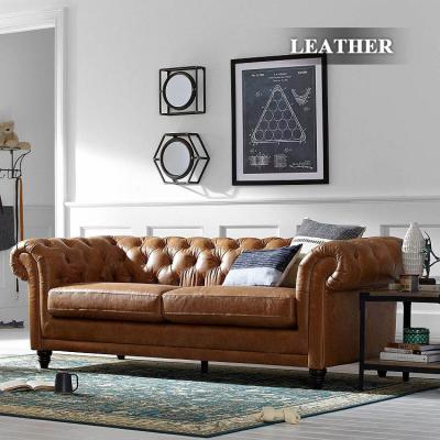 China Convertible Customized Home Bedroom Leather Two Seater Couches Living Room Furniture Luxury Recliner Chesterfield Sofa Set for sale