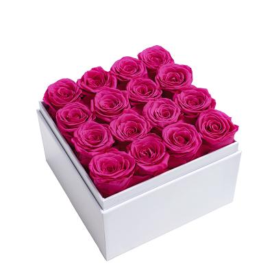 China Natural Fresh Rose With Stem Rose Preserved Long Lasting Preserved Flower Gift Eternal Roses Natural Forever Real In Acrylic Box for sale