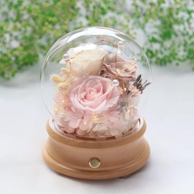 China Durable Non-slip Electricity Rose Glass Cover Speaker Bass Cartoon Speaker Christmas Gift for sale