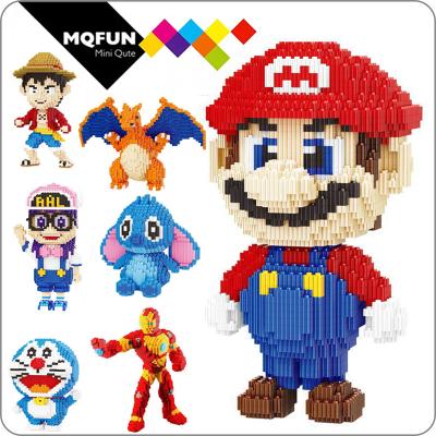 China One Piece Building Toy LC Anime Cartoon Big Luffy Stitch Super Panda Hero Iron Mario Figures Set Super Models Plastic Building Blocks for sale