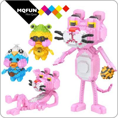 China Pink Plastic Action Numbers Building Blocks Japanese Animals Japanese Animals Educational Toy BOYU Kawaii Building Blocks Girl Duck Leopard Panther Cartoon Cartoon Toy for sale