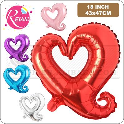 China Promotional Toy Hook Heart Shape Aluminum Foil Balloons Wedding Party Decoration Valentine Days Birthday Baby Shower Inflatable Air Balloons for sale