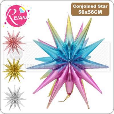 China Promotional Toy 24 Inch Explosion Star Malls Open Shop Activities Aluminum Foil Balloon Bar Baby Shower Birthday Party Decoration Water Drops for sale