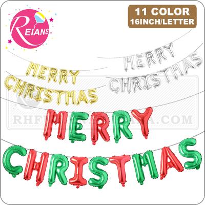 China Promotional Toy Holiday Christmas Decorations Merry Christmas Foil Balloons For Festival Balloons New Year Banner Globos Party Home Decoration for sale