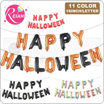 China Toy Holiday Halloween Decorations Promotional Happy Halloween Foil Balloons For Festival Balloons New Year Banner Globos Party Home Decoration for sale