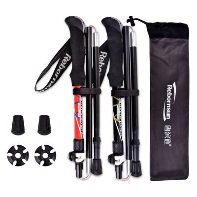 China Eva Robinson | Alpenstocks Poles Hiking Stick Walking Cane Trekking Eva Canes For Nordic Folding Fold 7075 Hiker Quality Pair for sale