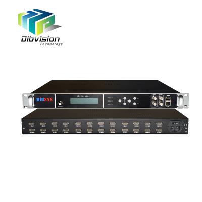 China Hotel System (Q324M) Headend Digital TV HD MI System 24 Channels To DVB-T RF Encoder Modulator for sale