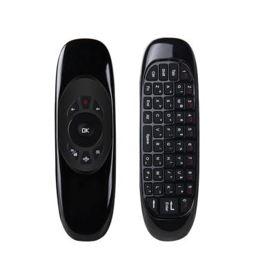 China USB Rechargeable Gyroscope 6-Axis C120 2.4G Wireless Mini Keyboard Remote Control TV Air Fly Mouse C120 for Android TV Box for sale