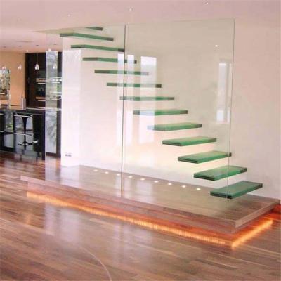 China Modern tempered toughened laminated laminating glass for glass stair glass fin for sale