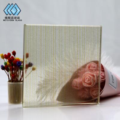 China Modern decorative for gold fabric laminated glass textile laminated glass for sale