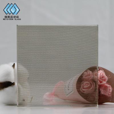 China Modern Decoration Gold Fabric Door Laminated Glass for sale