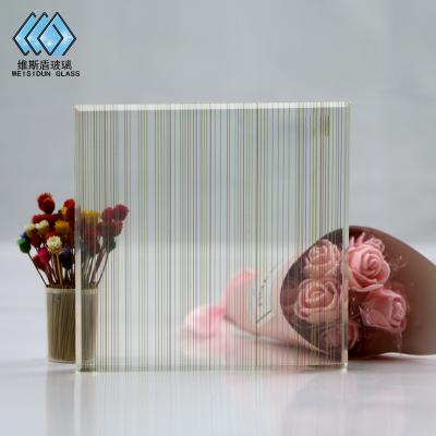 China Modern Decorative Architectural Wall Fabric Bathroom Door Laminated Glass for sale