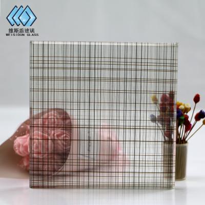 China Modern Decorative Glass Fabric Lamination Glass Film Decoration Cloth Adhesive Tempered Laminated Glass for sale