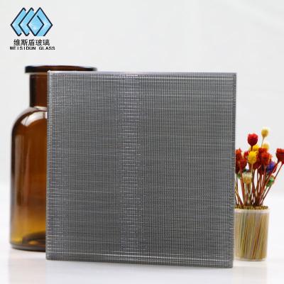 China Modern white laminated film for decoration glass fabric tempered glass laminated glass for sale