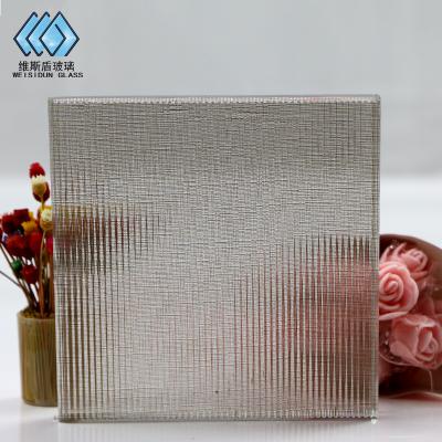 China Modern Architectural Decoration Water Grain Frosted Hot Melt Glass for sale