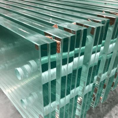 China Industrial Construction Glass 22.28mm Low 26.28mm Iron Tempered Laminated Glass For Skylight for sale