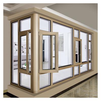 China Folding Screen Double Glazing Aluminum Windows Casement Insulated Glass Windows for sale