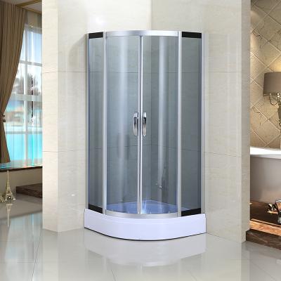 China Modern Tempered Sliding Small Freestanding Space Saving Mini Wet Shower Room for sale