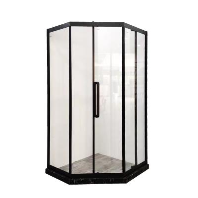 China Factory Direct Sales Shower Room Modern Corner Indoor Sloped Glass Door Strong Sealing Shower Room for sale