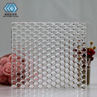 China Privacy Modern Decorative Door And Window Wall Plaid Pattern Laminated Glass for sale