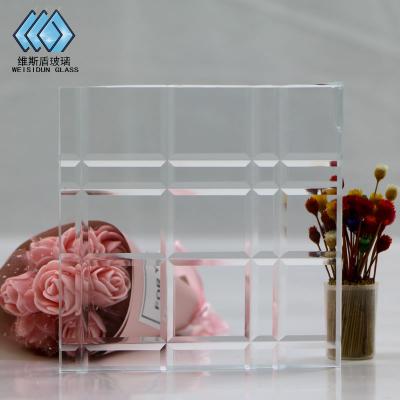 China Contemporary Decorative Clear Checkered Glass for sale