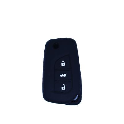 China Other Key Cover Silicone Non-slip Rubber Car Key Case For Toyota Folding Toyota 2016 New Camry for sale