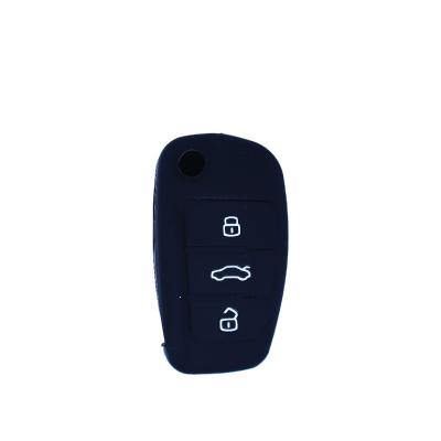 China Other Carbon Fiber Silicone Car Key Protector Car Key Cover for Audi Folding: A6l, Q7, TT for sale