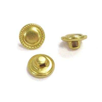 China Viable Fashion Accessories Decorative Round Gold Fancy Custom Luxury Design Brass Sewing Leg Button For Shirt Coat for sale