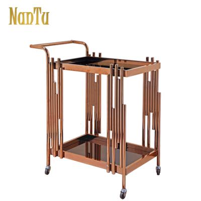 China Modern Metal Serving Trolley Delivery Cart Fast Bar Cart for sale