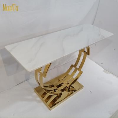 China OEM Design Simple Furniture Northern Europe Luxury Marble Entry Table Side Console Table for sale