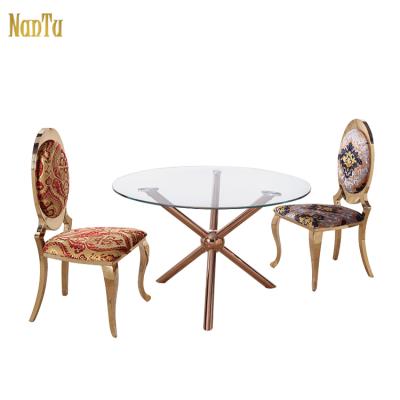 China OEM Dining Room Set Glass Dining Table Hotel Restaurant Tables for sale