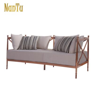 China Living Room Gold Stainless Steel Modern Designs Modular Luxury Sofas For Sale for sale