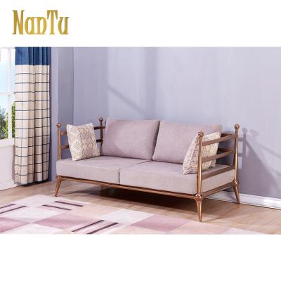 China New Arrival Home Furniture Stainless Steel Modular Living Room Sofa For Small Apartment for sale