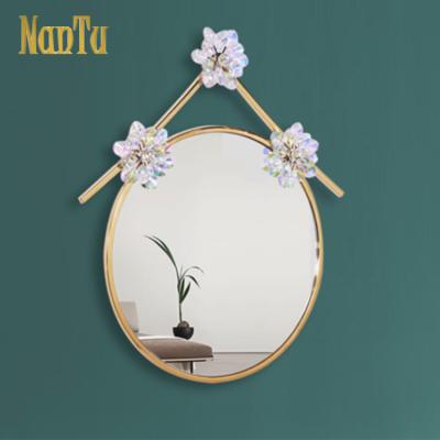 China Bathroom Minimalist Wholesale Oval Decorative Mirror Shape Wall Mounted Mirror for sale