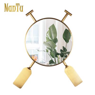 China Minimalist Metal Large Bathroom Wall Mirror Hotel Decorative Mirrors for sale