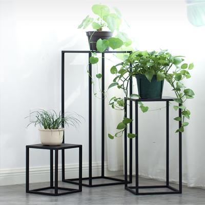 China Modern Metal Plant Pot Floor Stand Garden Flower Display Stand Succulent Rack for sale