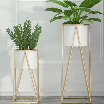 China Wholesale cheap price modern indoor garden stainless steel planters stand plant flower pots stand rack manufacturers for sale